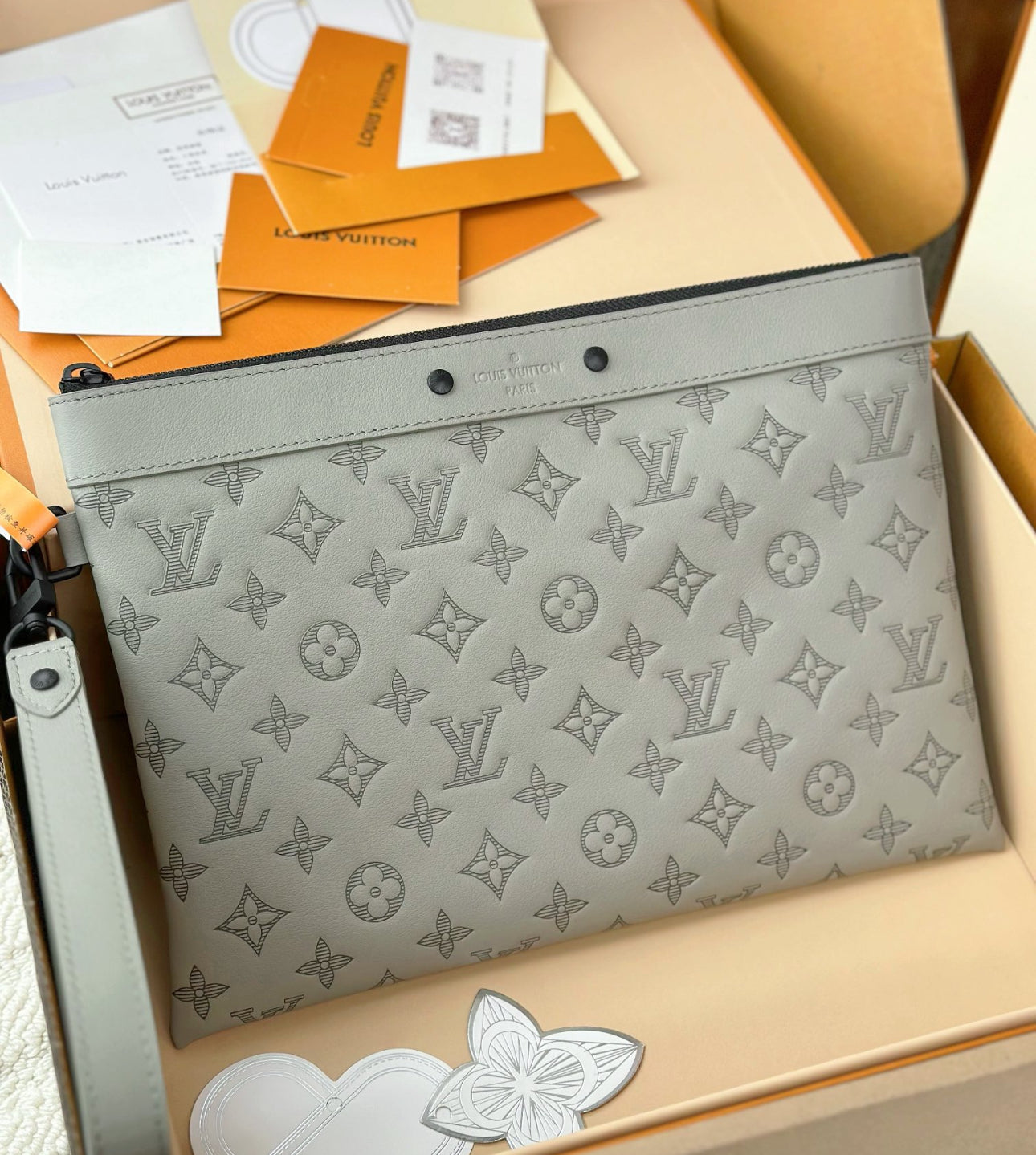 Louis Vuitton Pochette Voyage MM – Monogram Shadow / Monogram Embossed Leather